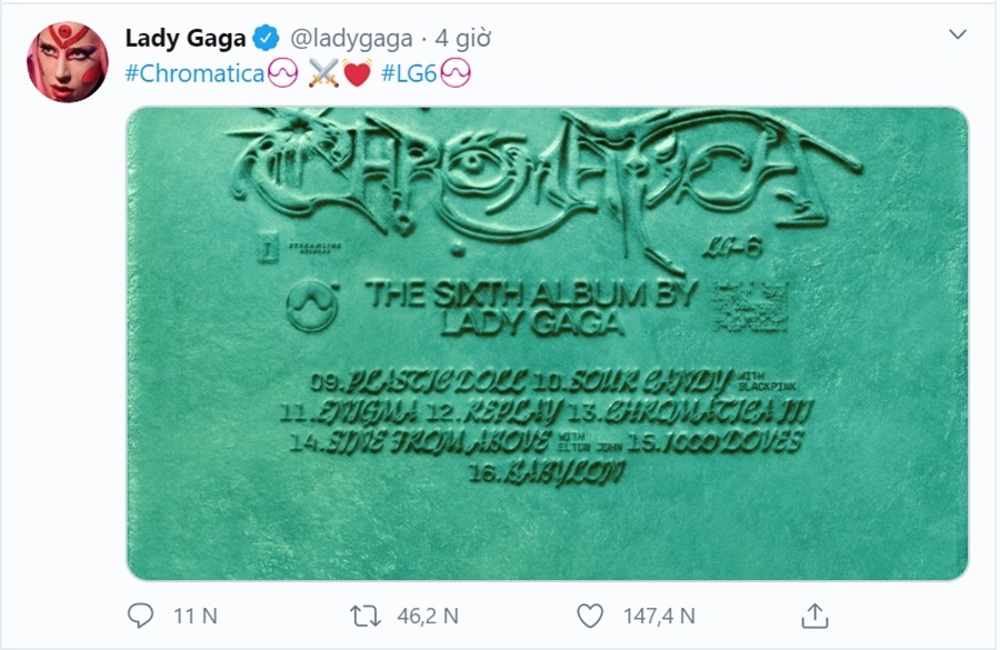 Black Pink,  Lady Gaga,  Chromatica ảnh 1 Black Pink,  Lady Gaga,  Chromatica anh 1