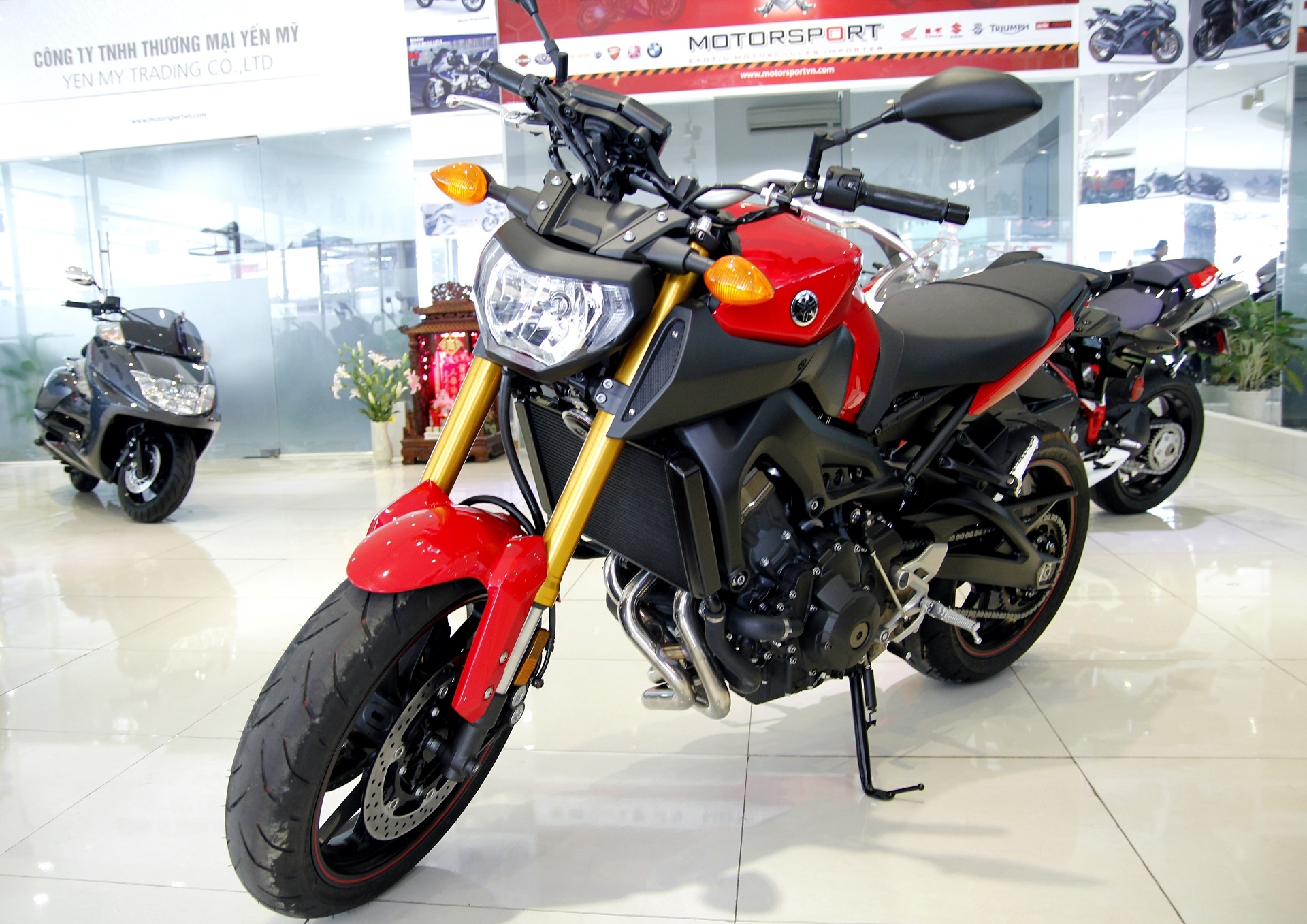 Anh chi tiet Yamaha FZ-09 ba xi-lanh tai Viet Nam hinh anh