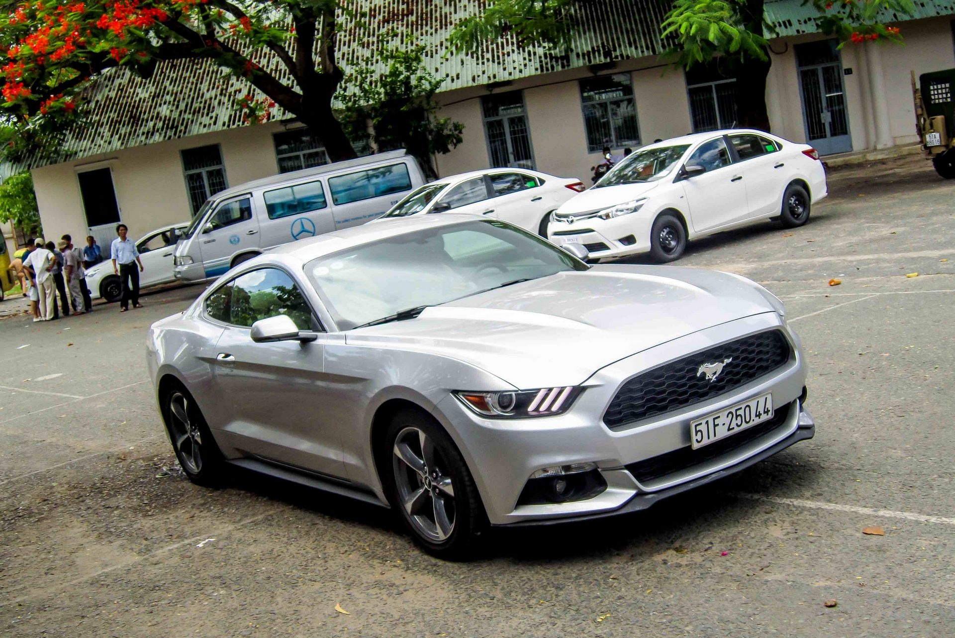Xe the thao Mustang 2015 ra bien trang tai Sai Gon hinh anh