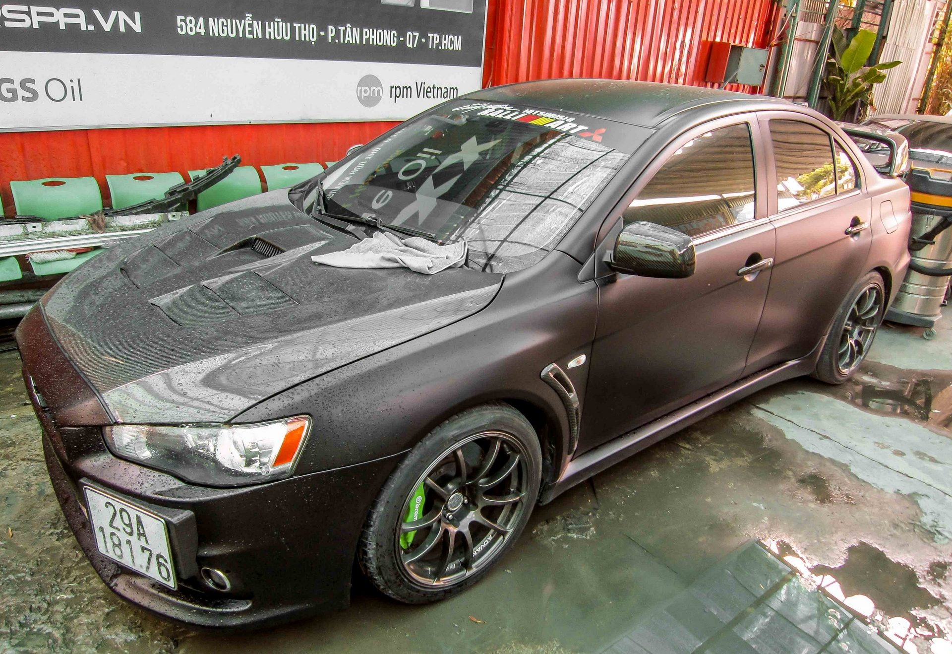 Xe the thao hang doc Mitsubishi Lancer Evolution o Sai Gon hinh anh