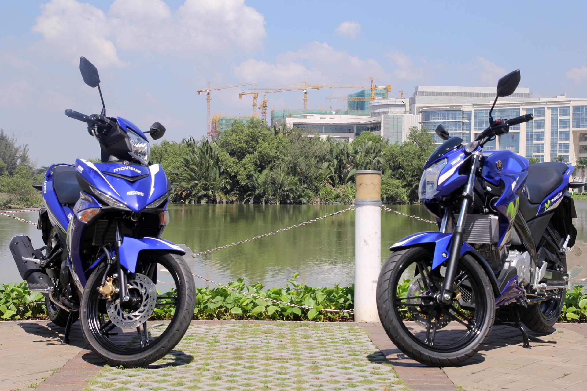 Yamaha Exciter 150 va FZ150i Movistar do dang hinh anh