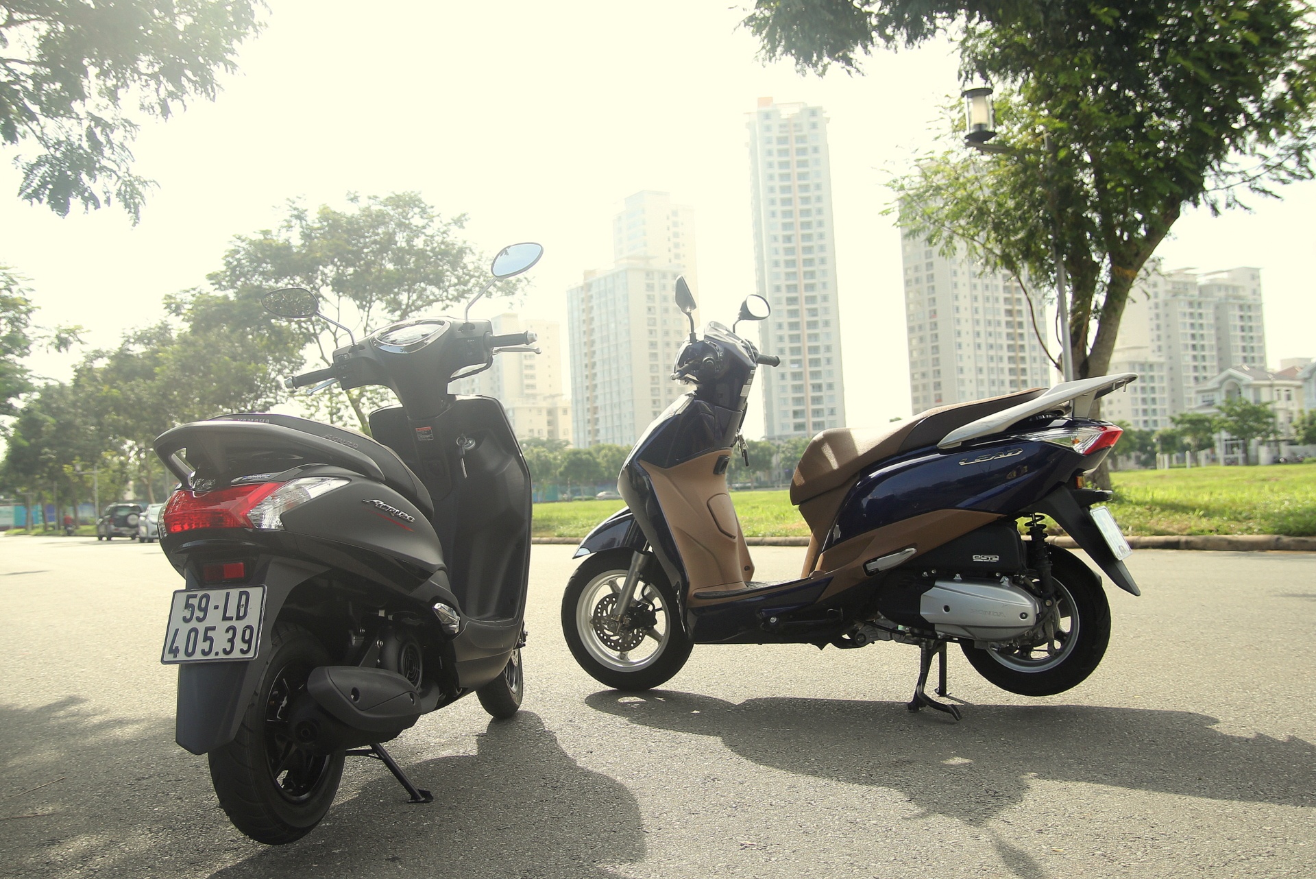 Do muc tieu hao nhien lieu cua Yamaha Acruzo va Honda Lead hinh anh