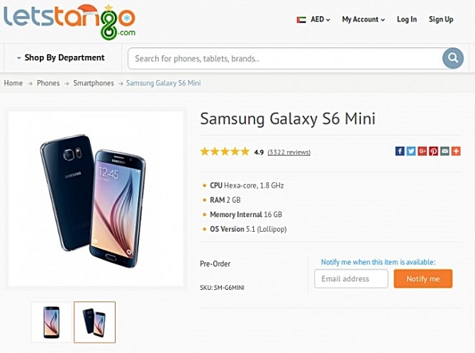Lo dien Galaxy S6 Mini, man hinh 4,6 inch hinh anh