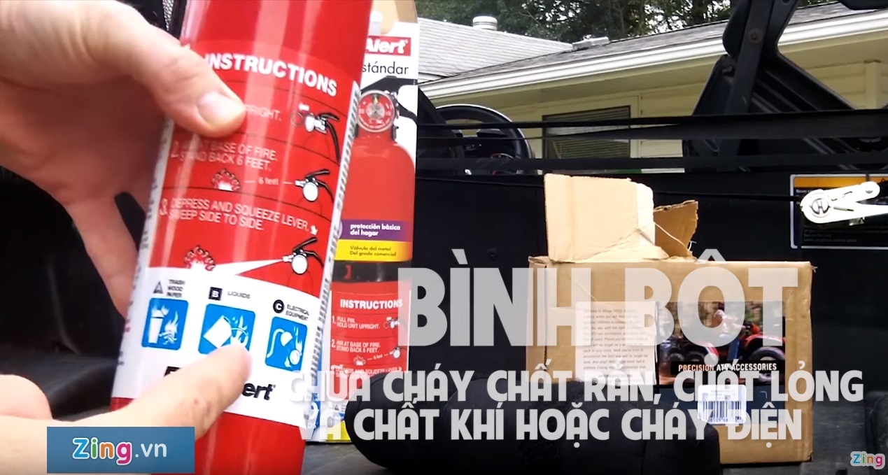 Cach lap dat binh chua chay tren oto hinh anh