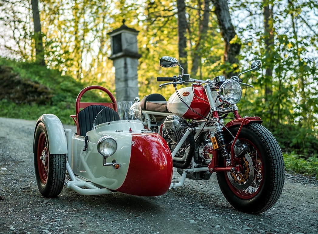 Do Moto Guzzi 40 nam tuoi thanh sidecar hinh anh