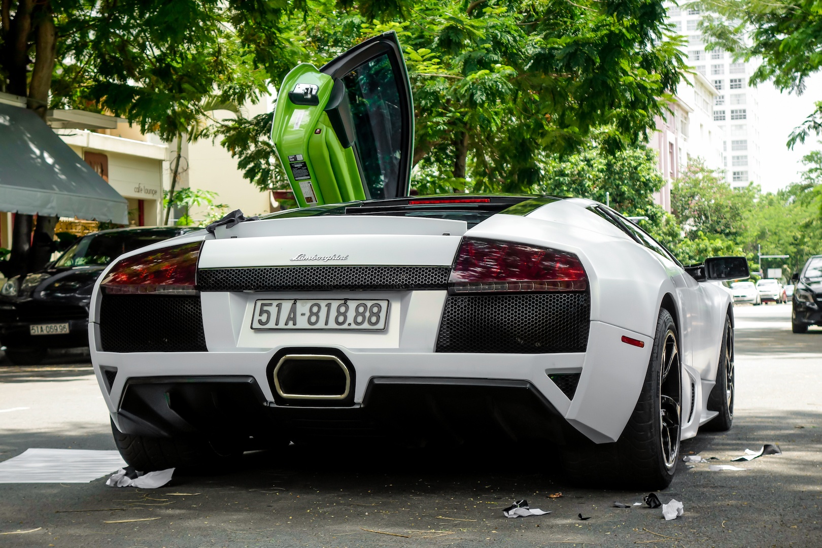 Lamborghini Mucielago LP640 mau xanh com anh 5