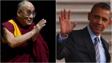 Tong thong My gap Dalai Lama hinh anh