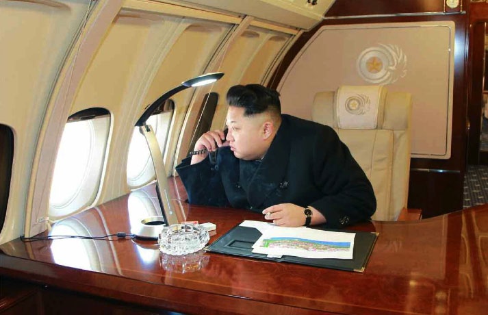 Kim Jong Un di thi sat bang chuyen co hinh anh