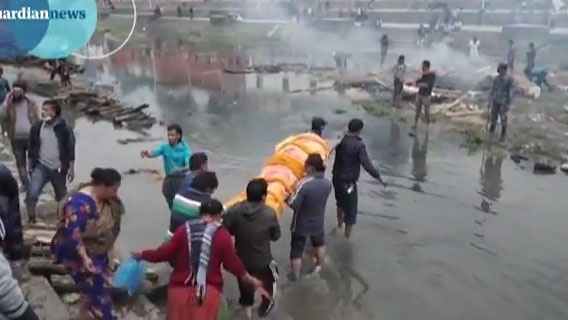 Nguoi dan Nepal dung cui hoa thieu nan nhan dong dat hinh anh