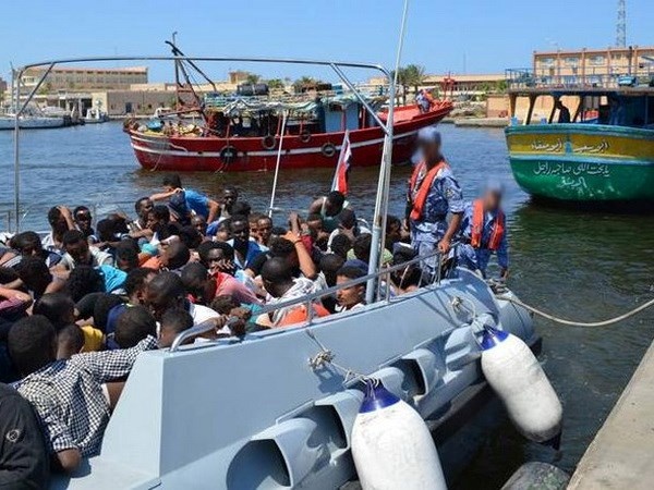 Ai Cap bat 3 tau ca cho nguoi di cu trai phep hinh anh