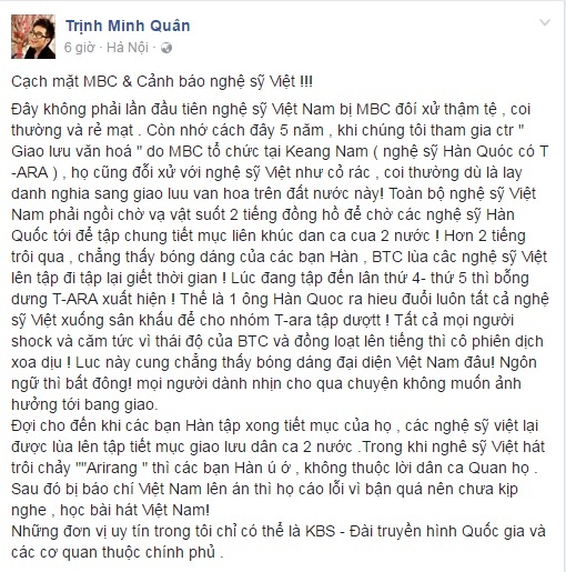 ca sĩ Việt coi thường trong show Hàn Quốc ảnh 1 ca si Viet coi thuong trong show Han Quoc anh 1