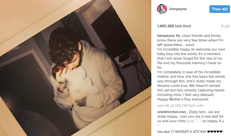 Liam Payne va Cheryl sinh con anh 1