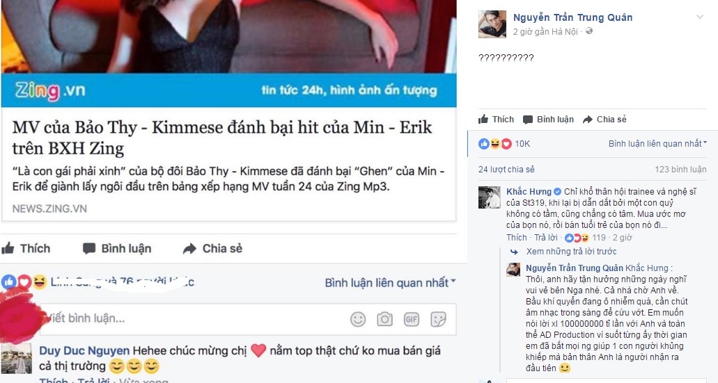 Khắc Hưng chỉ trích Aiden ảnh 1 Khac Hung chi trich Aiden anh 1