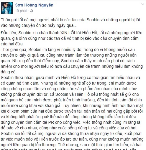 Soobin Hoang Son thua nhan yeu Hien Ho anh 2