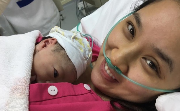 Bao Tram Idol sinh con dau long sau 2 nam ket hon hinh anh