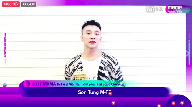 Sơn tùng thắng giải MAMA ảnh 1 Son tung thang giai MAMA anh 1