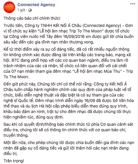 ban tổ chức thông báo về đêm nhạc 7 người chết ảnh 2 ban to chuc thong bao ve dem nhac 7 nguoi chet anh 2