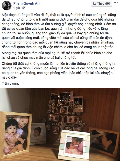 Pham QUynh Anh Quang Huy ly hon anh 2