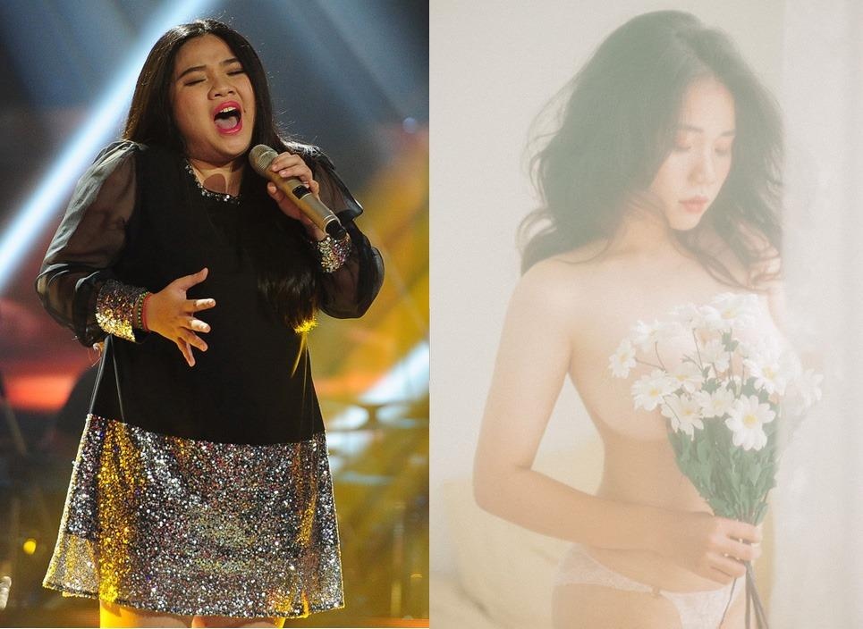 Thi sinh Giong hat Viet chup anh ban nude sau khi giam 34 kg hinh anh