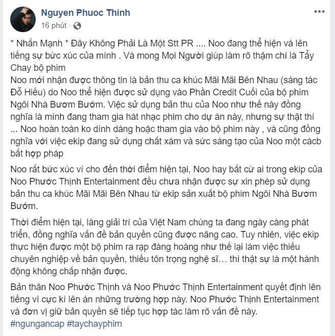 Noo Phước Thịnh bị dùng nhạc chùa ảnh 1 Noo Phuoc Thinh bi dung nhac chua anh 1