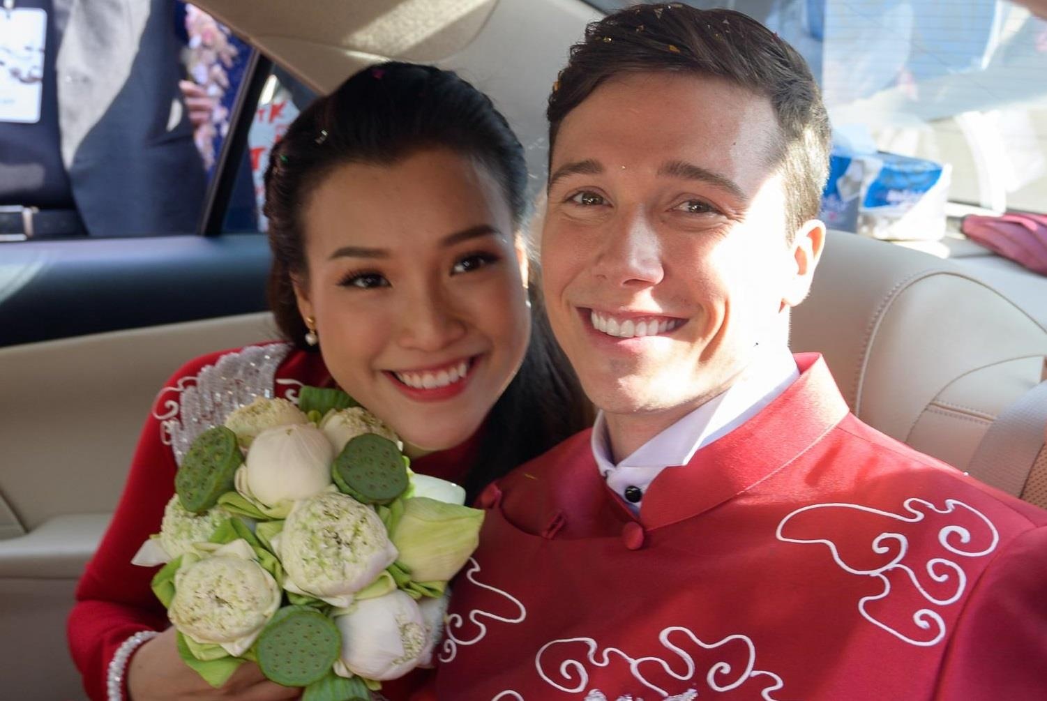 Chong nguoi My cua Hoang Oanh duoc khen dien trai hinh anh