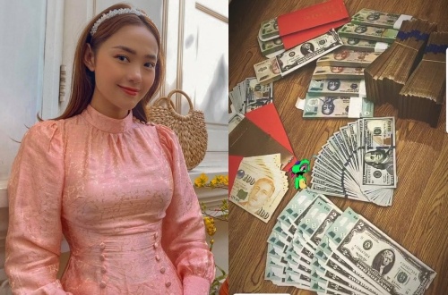 Minh Hang khoe tien mung Tet, Phan Manh Quynh li xi ban gai 123 trieu hinh anh