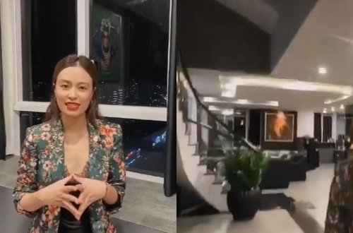 Hoang Thuy Linh khoe nha rong, tap ve khi gian cach xa hoi hinh anh