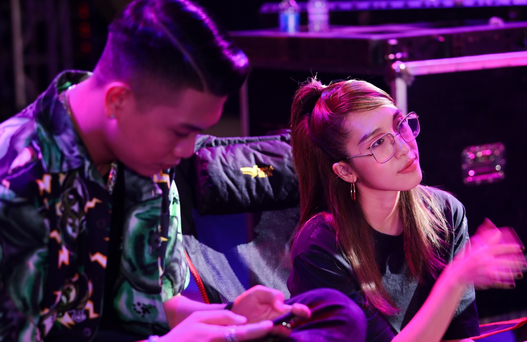 Emily den ung ho BigDaddy o ngay tong duyet King of Rap hinh anh