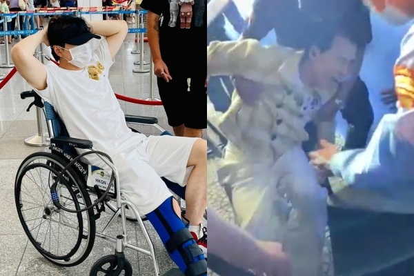 Karik ngoi xe lan ra san bay sau tai nan san khau hinh anh