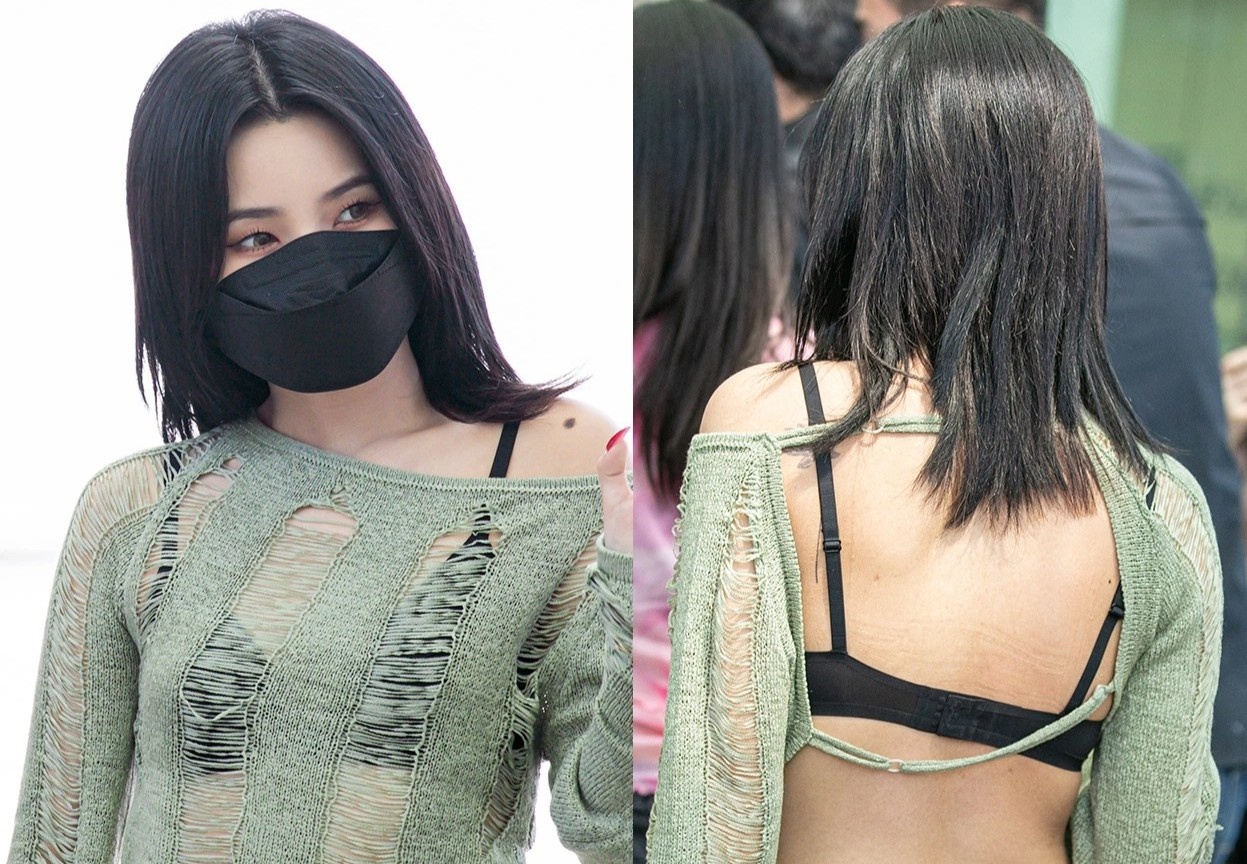 Nu ca si gay ban luan vi mac ao ho noi y ra san bay hinh anh