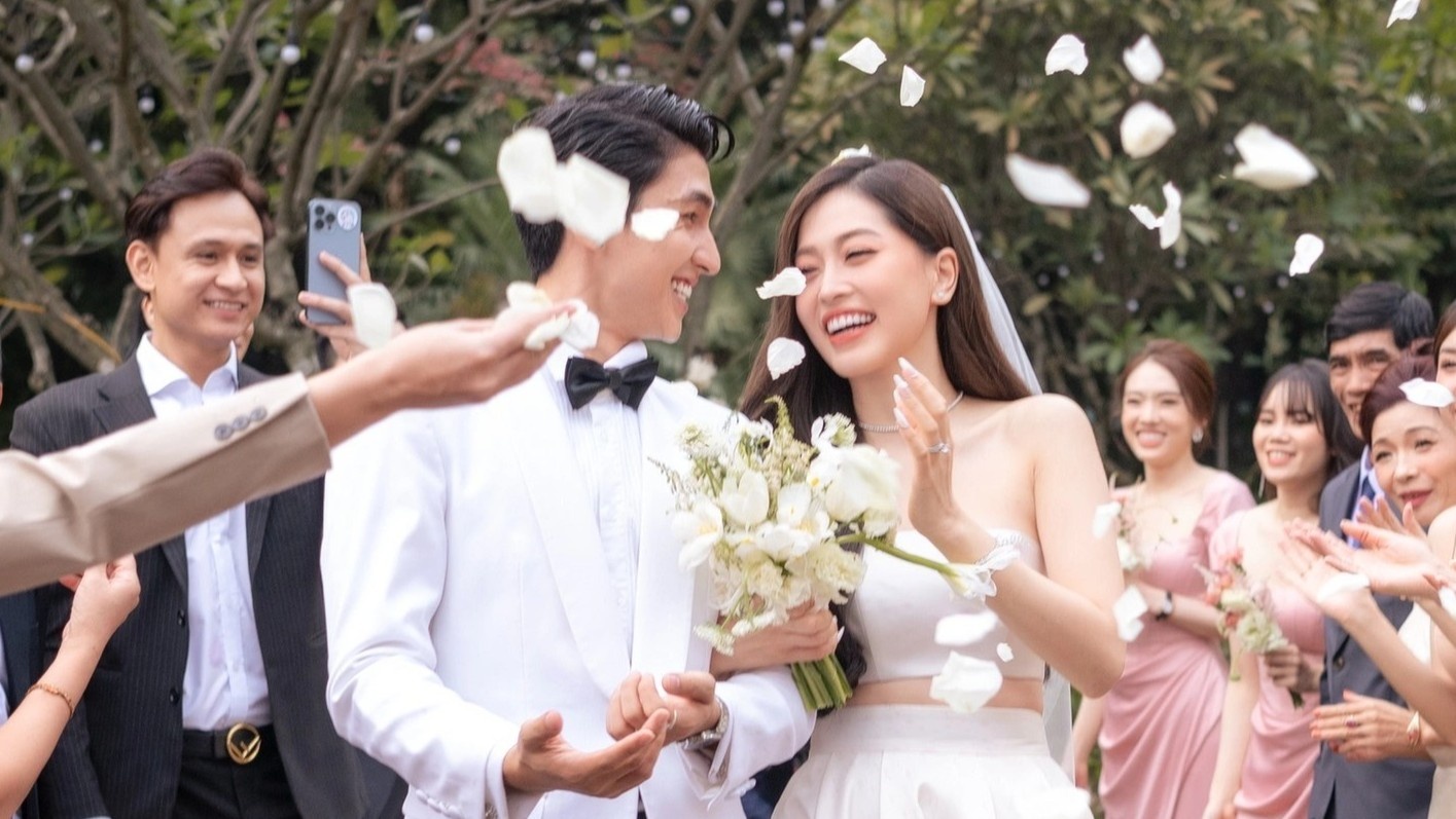 Phuong Nga va Binh An ngot ngao noi ve nhau trong le thanh hon hinh anh