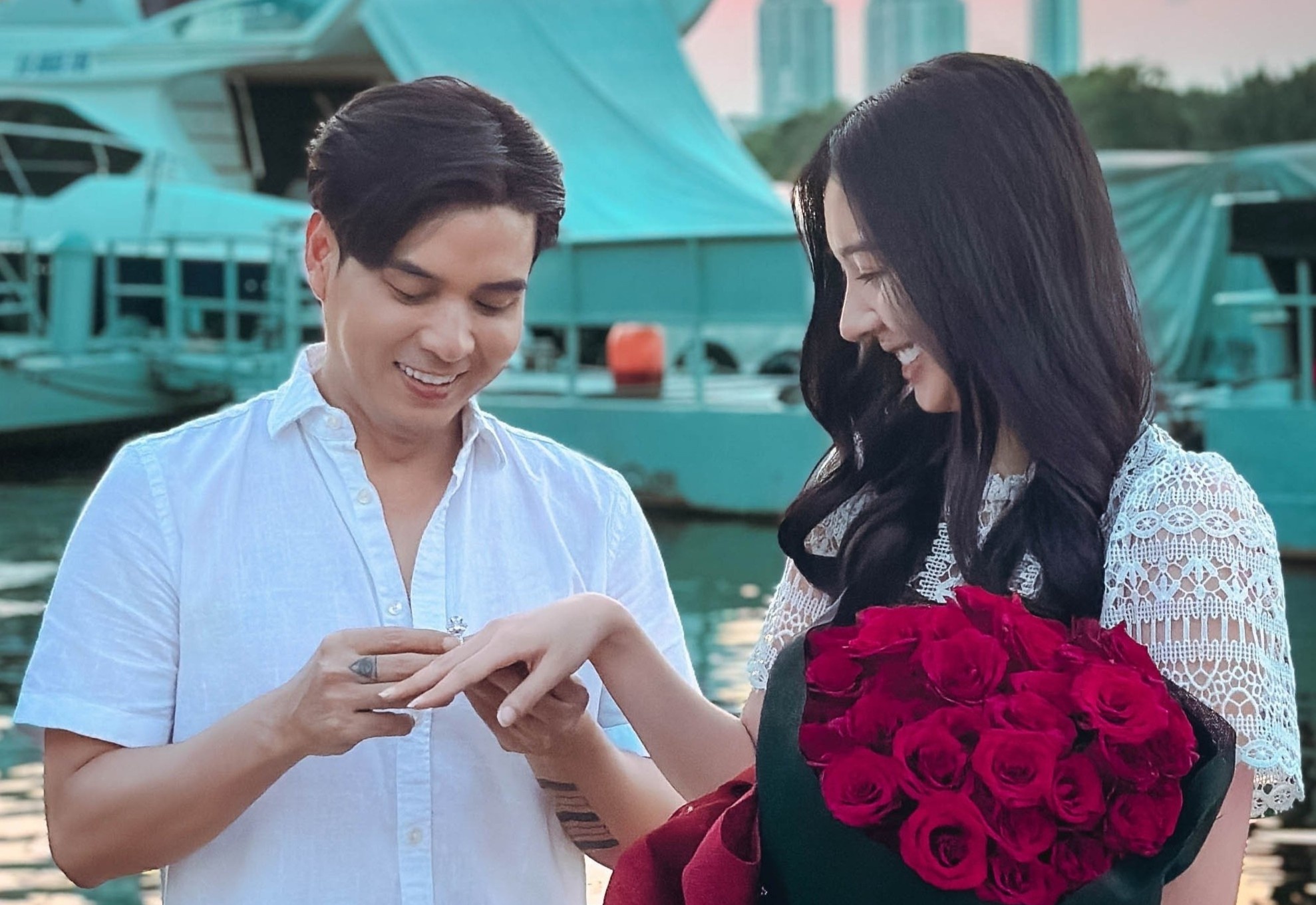 Ho Quang Hieu cau hon ban gai sau 3 thang hen ho hinh anh