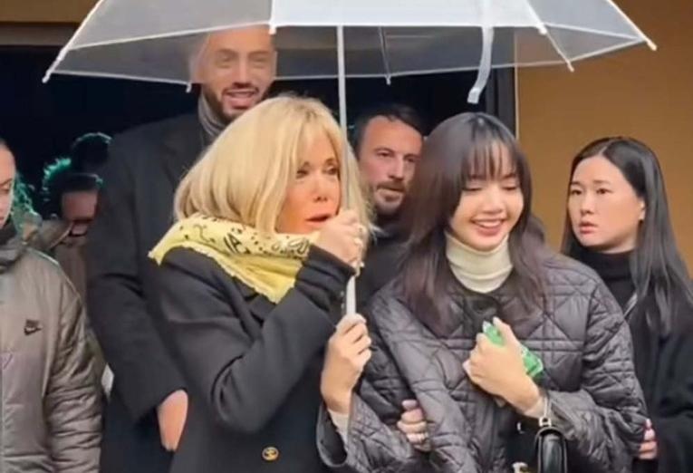 Lisa than thiet ben phu nhan Tong thong Phap hinh anh