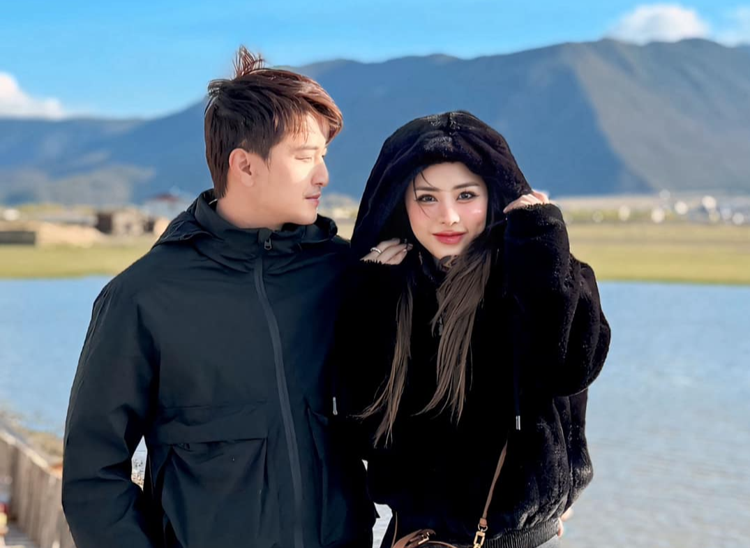 Vo chong Huynh Anh huong tuan trang mat o Trung Quoc hinh anh