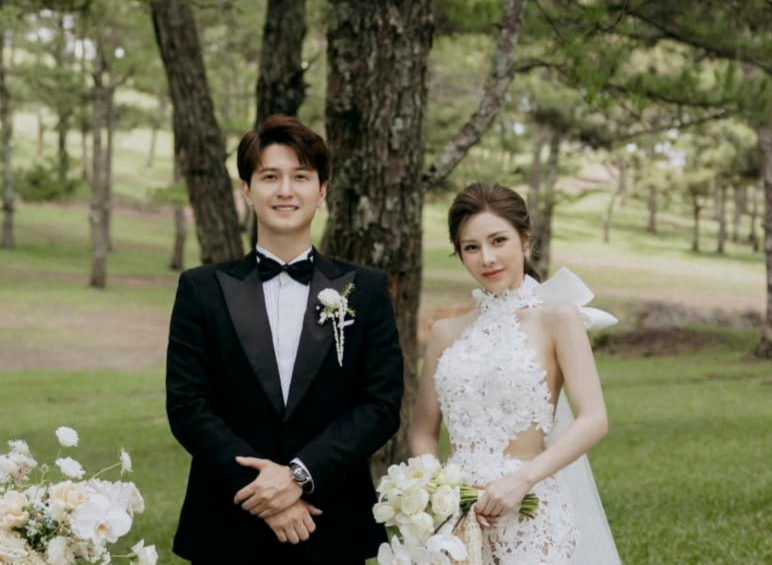 Vo chong Huynh Anh tung anh cuoi hinh anh