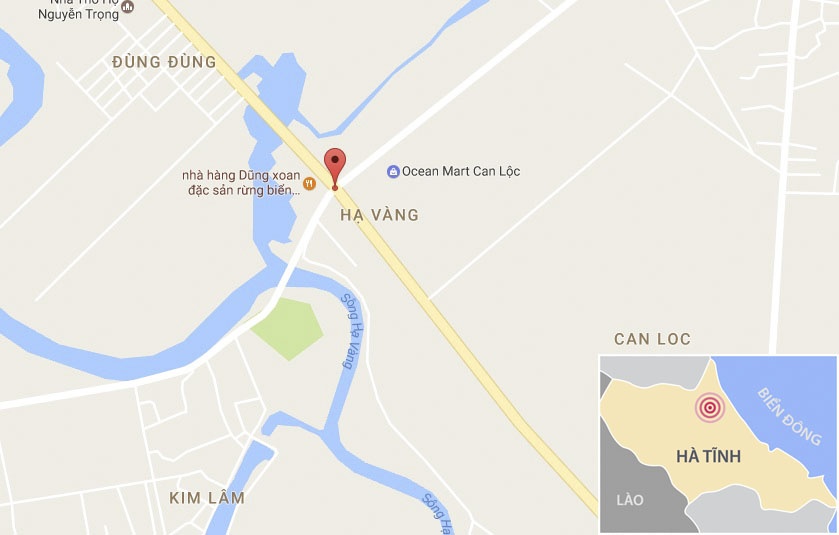 xe container lat chan ngang duong,  xe container tong chet nguoi,  nguoi dan ong chet tham,  quoc lo 1A,  Ha Tinh anh 9