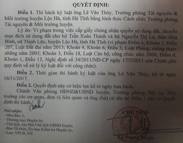 cách chức trưởng phòng tài nguyên huyện ảnh 2 cach chuc truong phong tai nguyen huyen anh 2