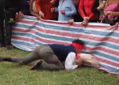 Nhung pha hai huoc khi choi tro bit mat bat heo o hoi chua Huong hinh anh