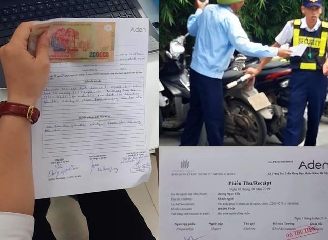 Chay xe truoc cua chung cu bi phat tien anh 1