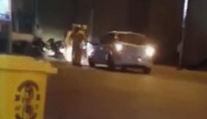 Tai xe lao xe hat CSGT len nap capo roi bo chay 3 km hinh anh