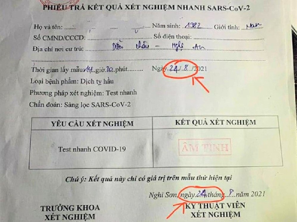 Sua giay xet nghiem de qua chot kiem soat phong dich hinh anh