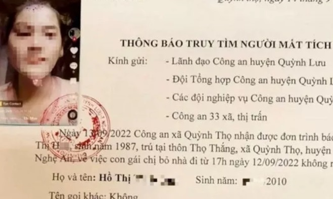 Hai nu sinh o Nghe An mat tich hinh anh