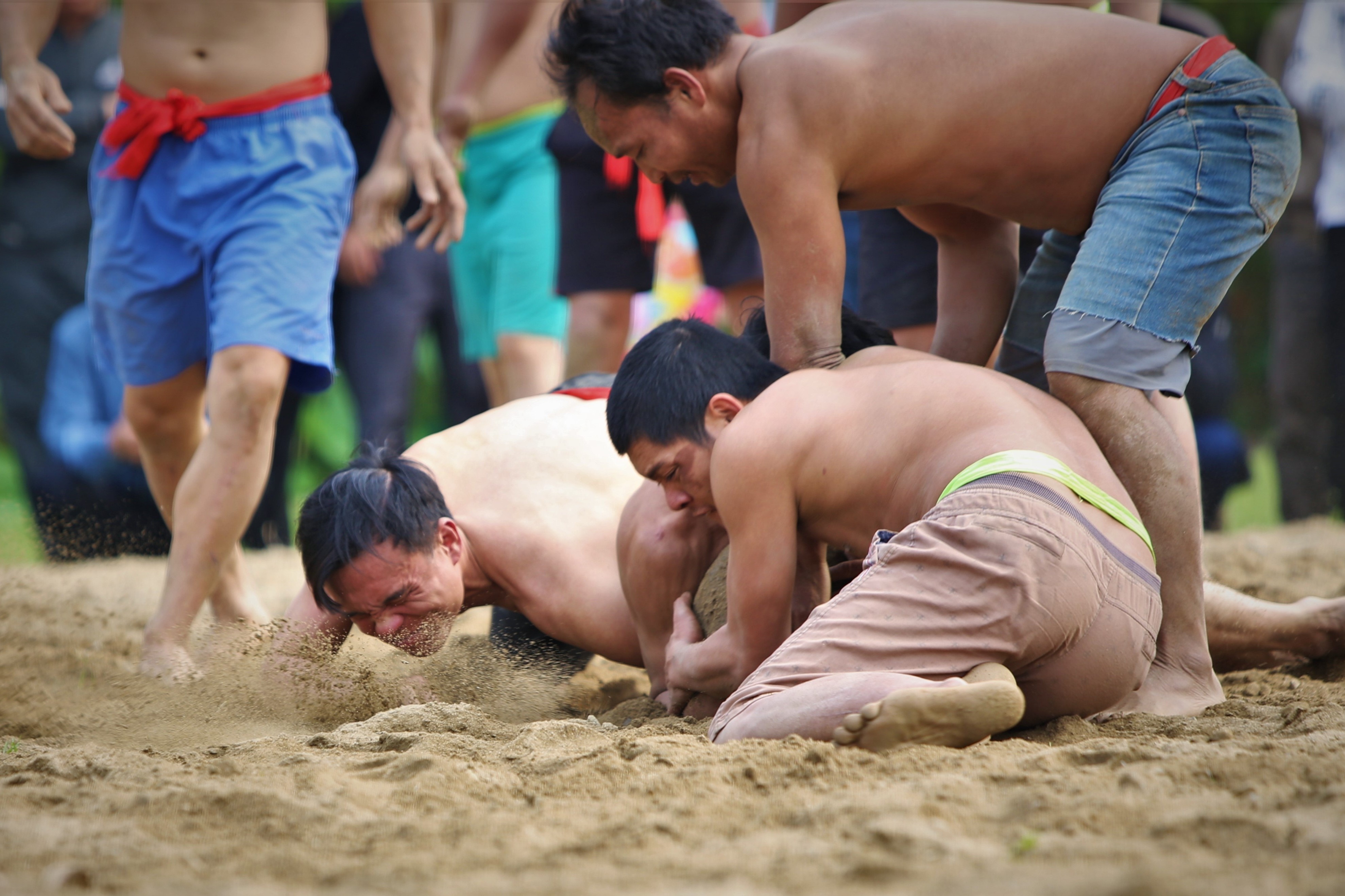 Trai lang xo day, vat lon tren cat cuop cu hinh anh