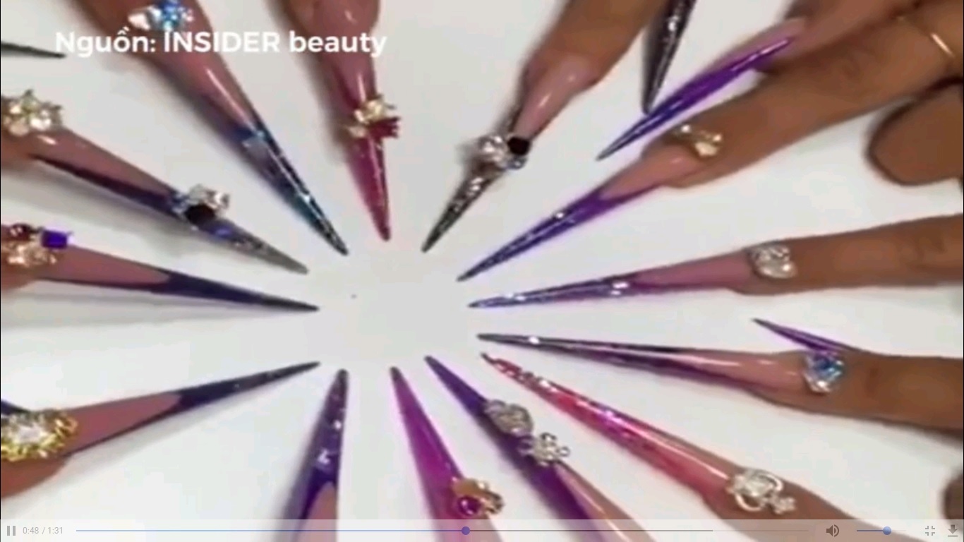 Nhung cach trang tri mong tay doc la hinh anh