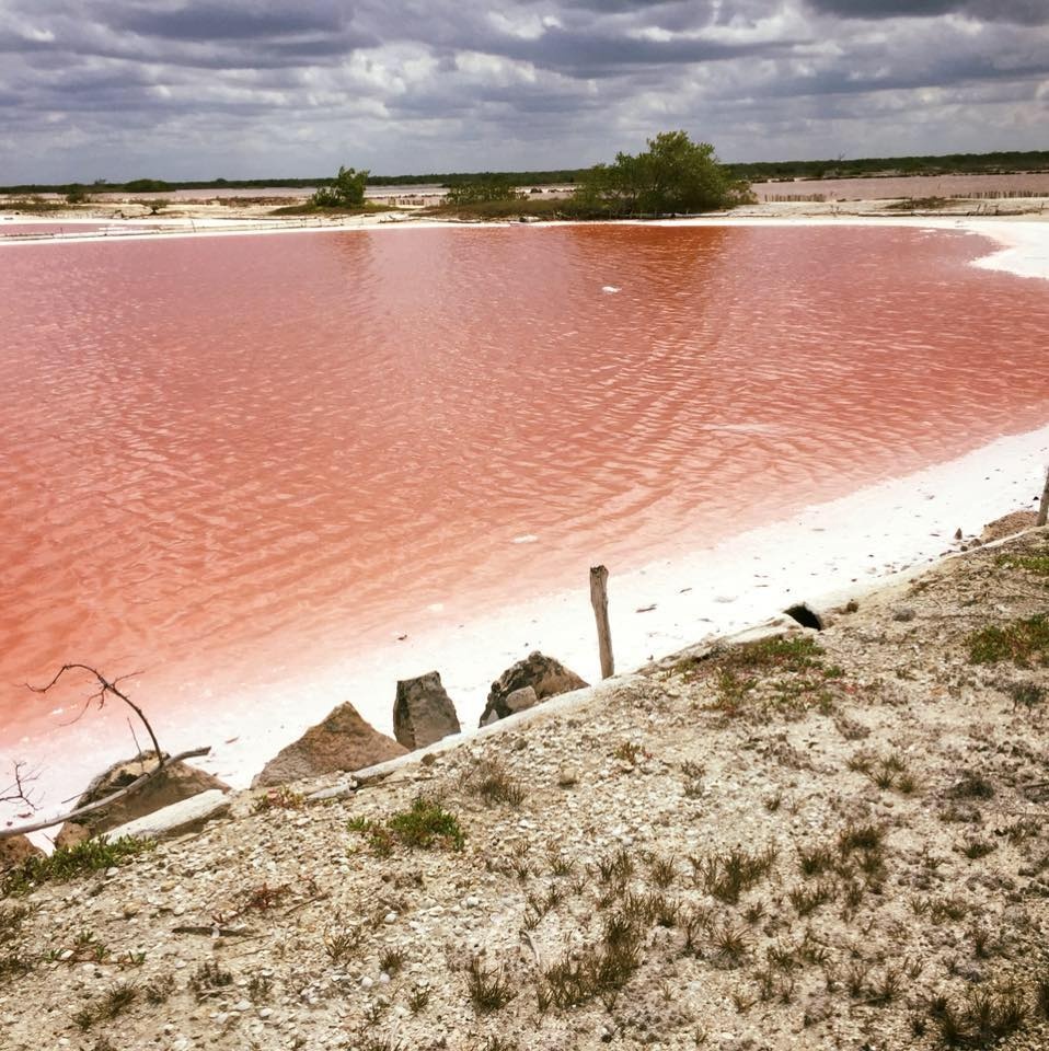 Sac mau ruc ro tren thanh pho bien Progreso, Mexico hinh anh