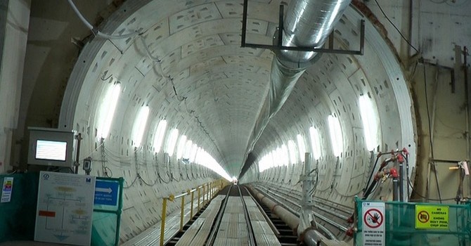 Can canh duong ham thu 2 tuyen metro Ben Thanh - Suoi Tien hinh anh