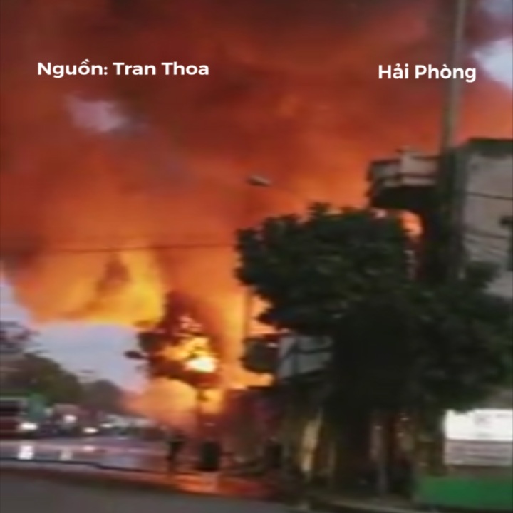 Xuong go boc chay du doi o Hai Phong hinh anh