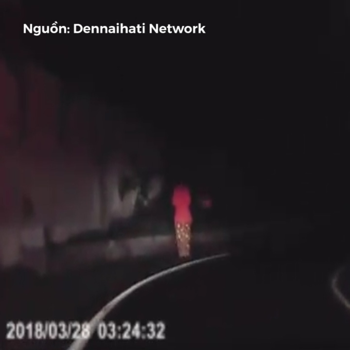 Co gai xuat hien bi an ben duong luc nua khuya khien tai xe 'hu hon' hinh anh