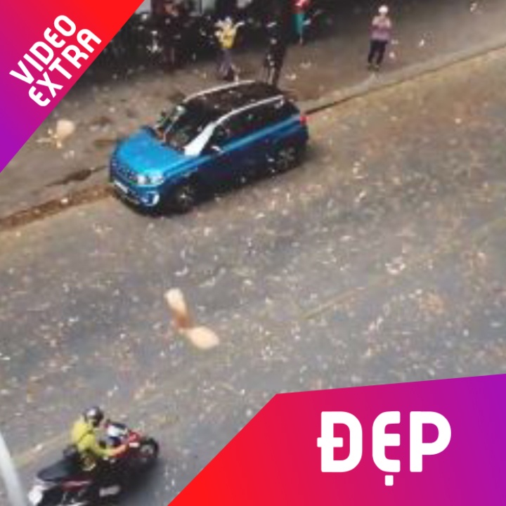 Khung canh mua hoa dau roi ca mot goc duong o Can Tho hinh anh