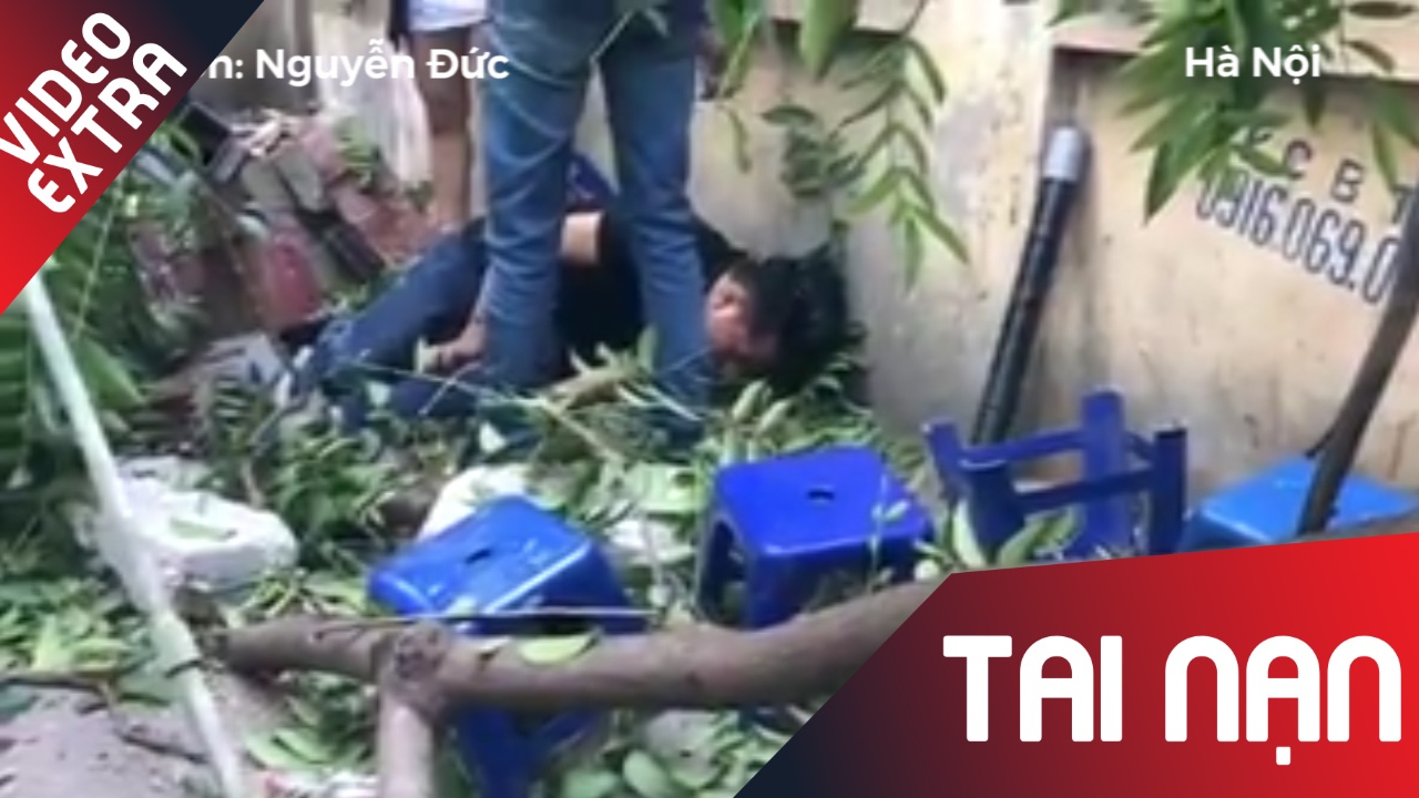 Ngoi uong tra da, 3 nguoi bi cap can cau roi trung vao dau hinh anh